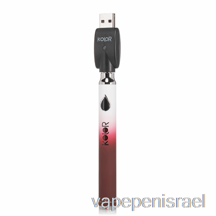 חד פעמי Vape Israel Leaf Buddi Kolor Twist Slim 650mah סוללה יין אדום